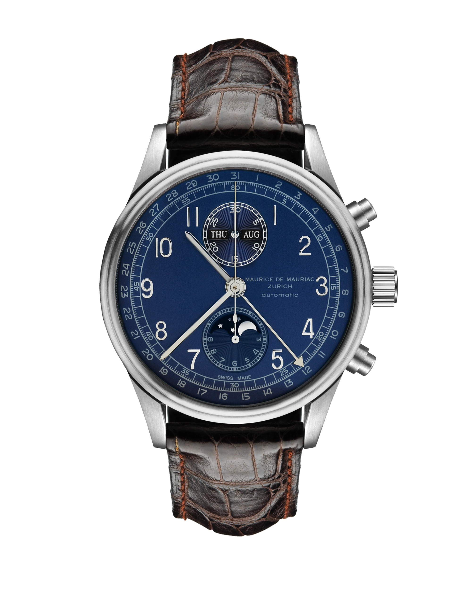 Chrono Classic Moon Stahl Blau