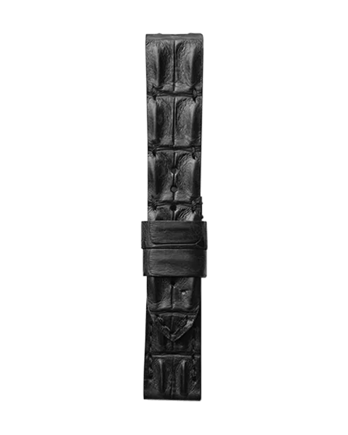 Schwarzes Hornback Krokoband