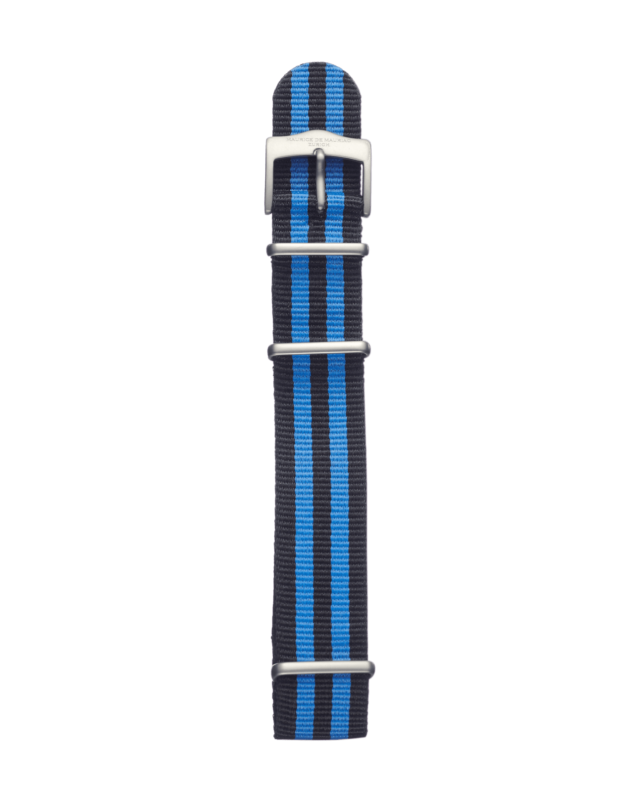 Textil Uhrenband in blau gestreift