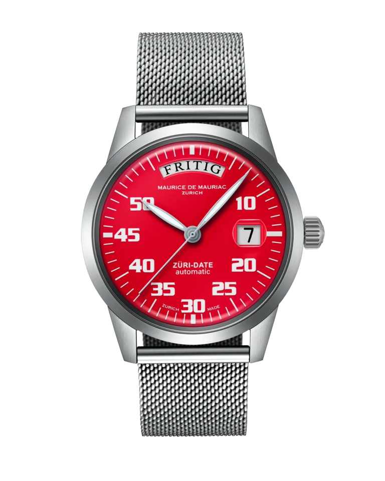 Automatic Modern: „Züri Date“ Rot mit Milanese