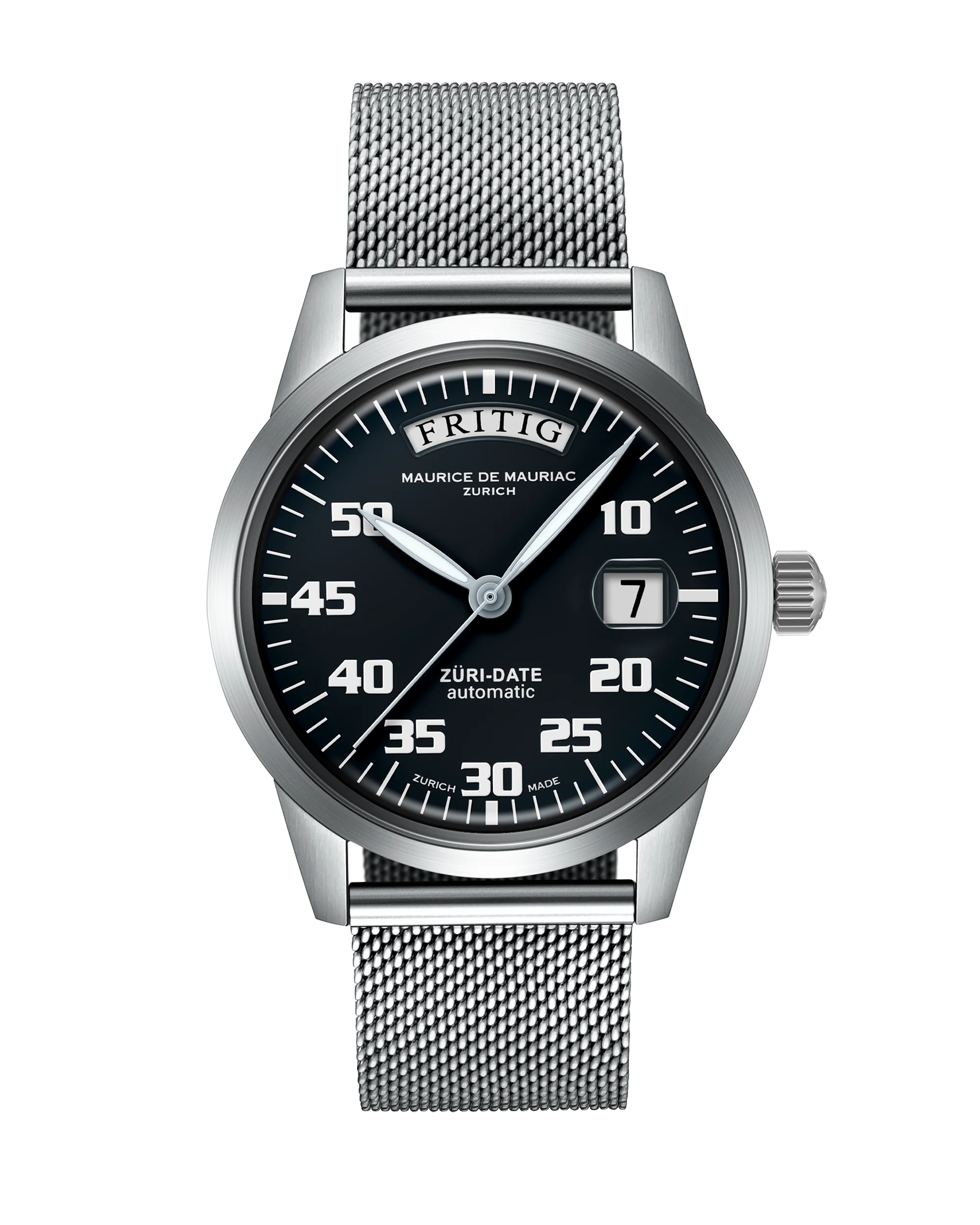 Automatic Modern: „Züri Date“ Schwarz mit Milanese