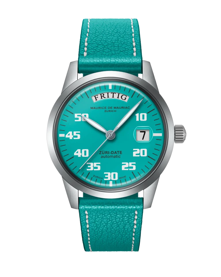 Automatic Modern: „Züri Date“ Türkis mit Lederband