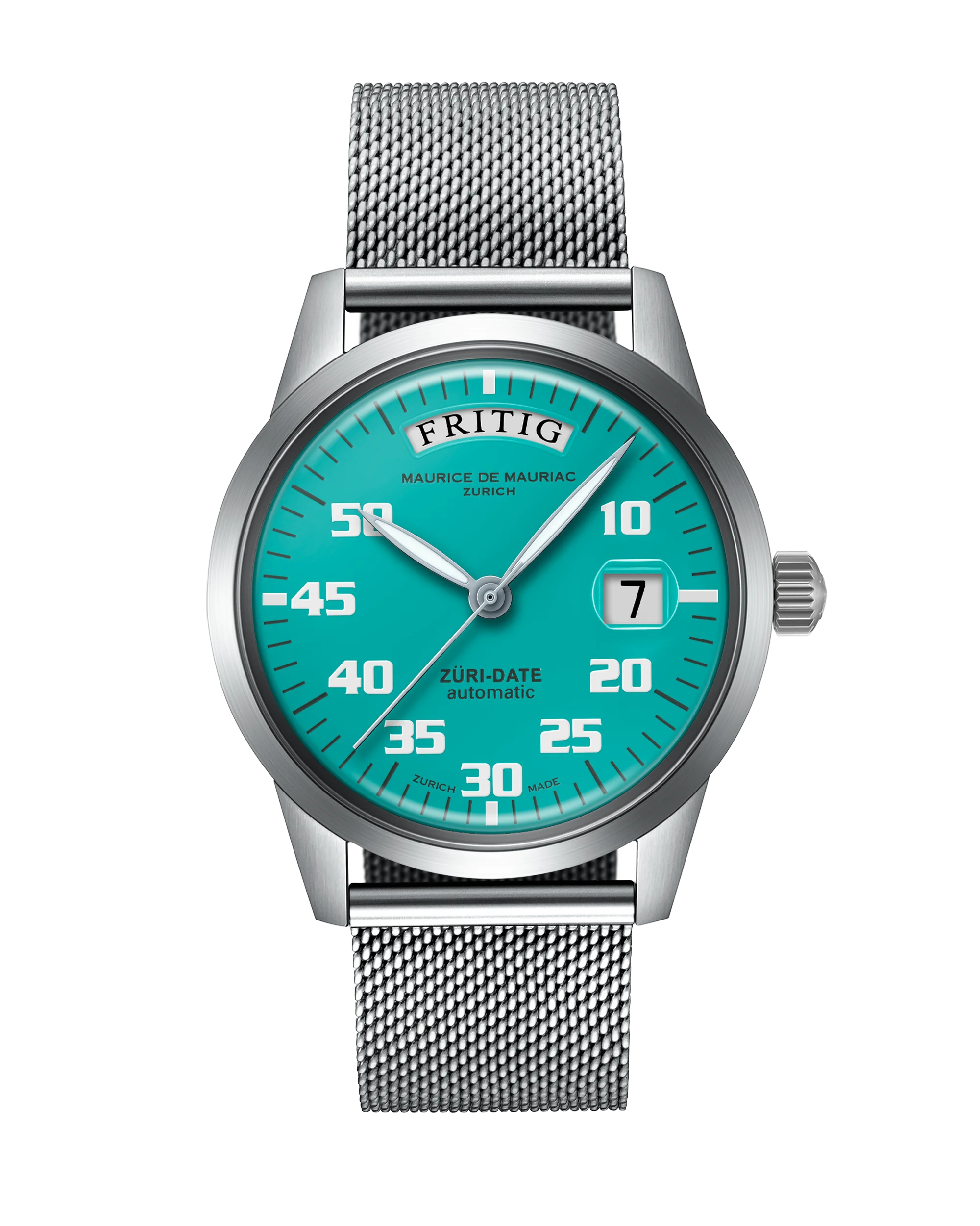 Automatic Modern: „Züri Date“ Türkis mit Milanese