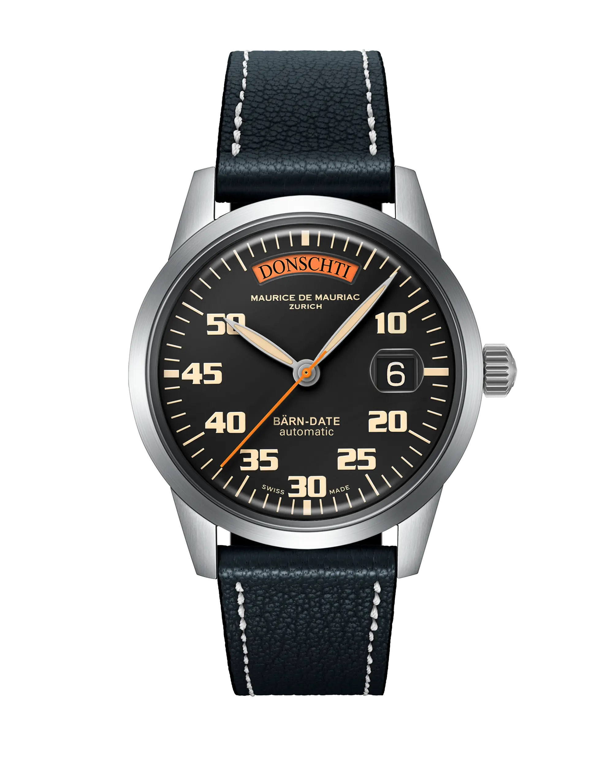 Automatic Modern: „BÄRN-DATE“ UhRSACHEN mit Lederband