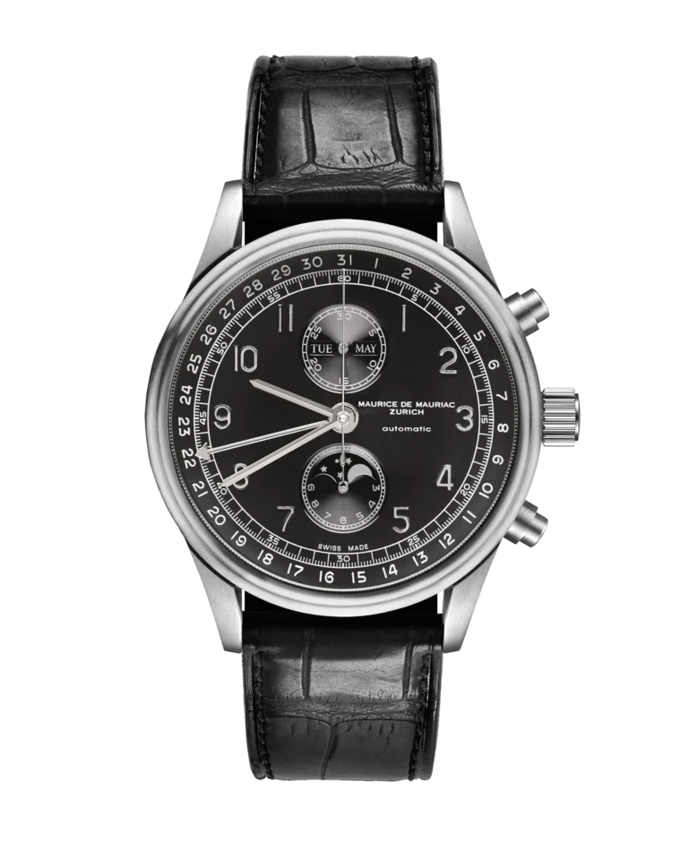 Chrono Classic Moon Stahl Schwarz Satiniert