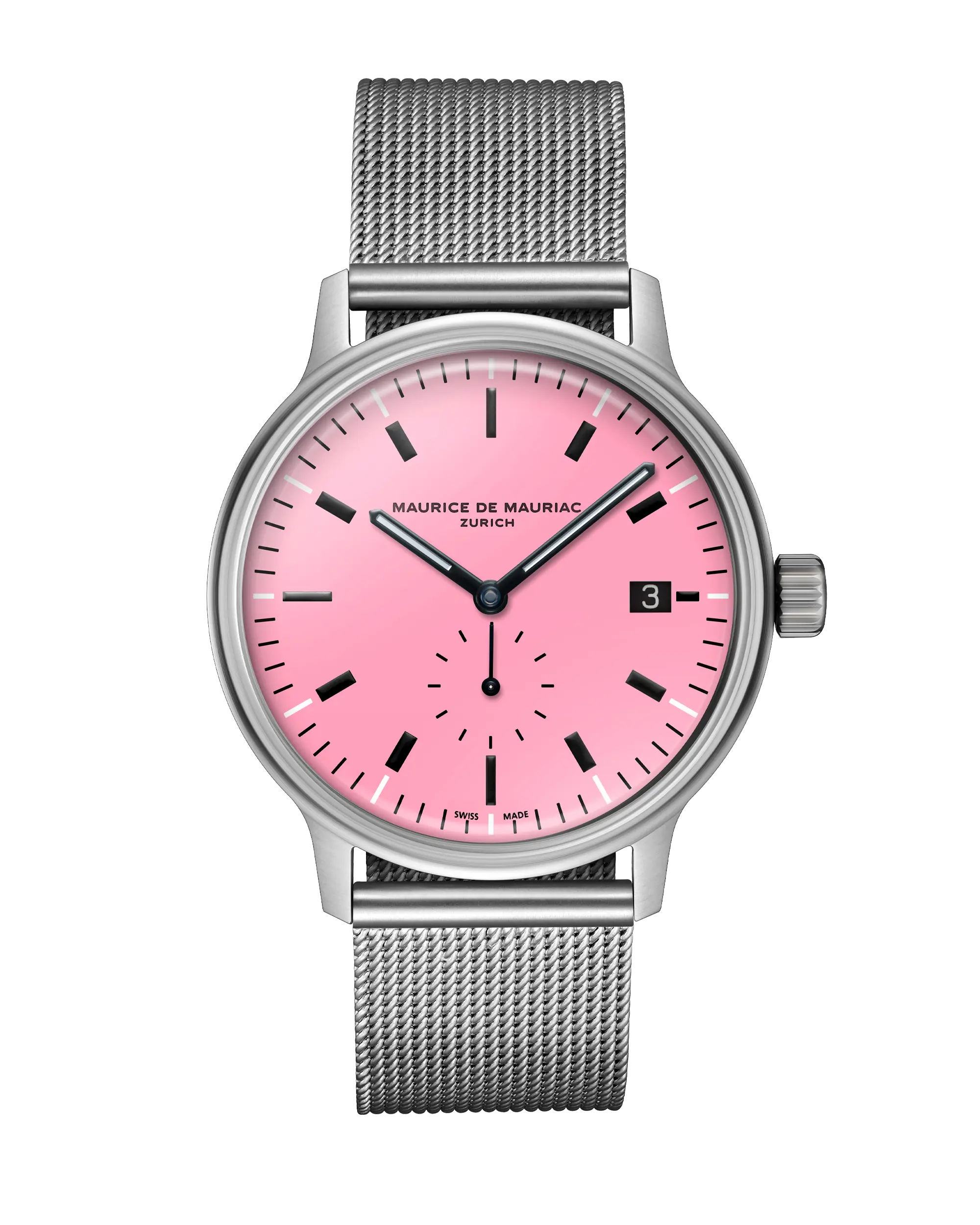 L3 Small Seconds Cherry Blossom Milanese