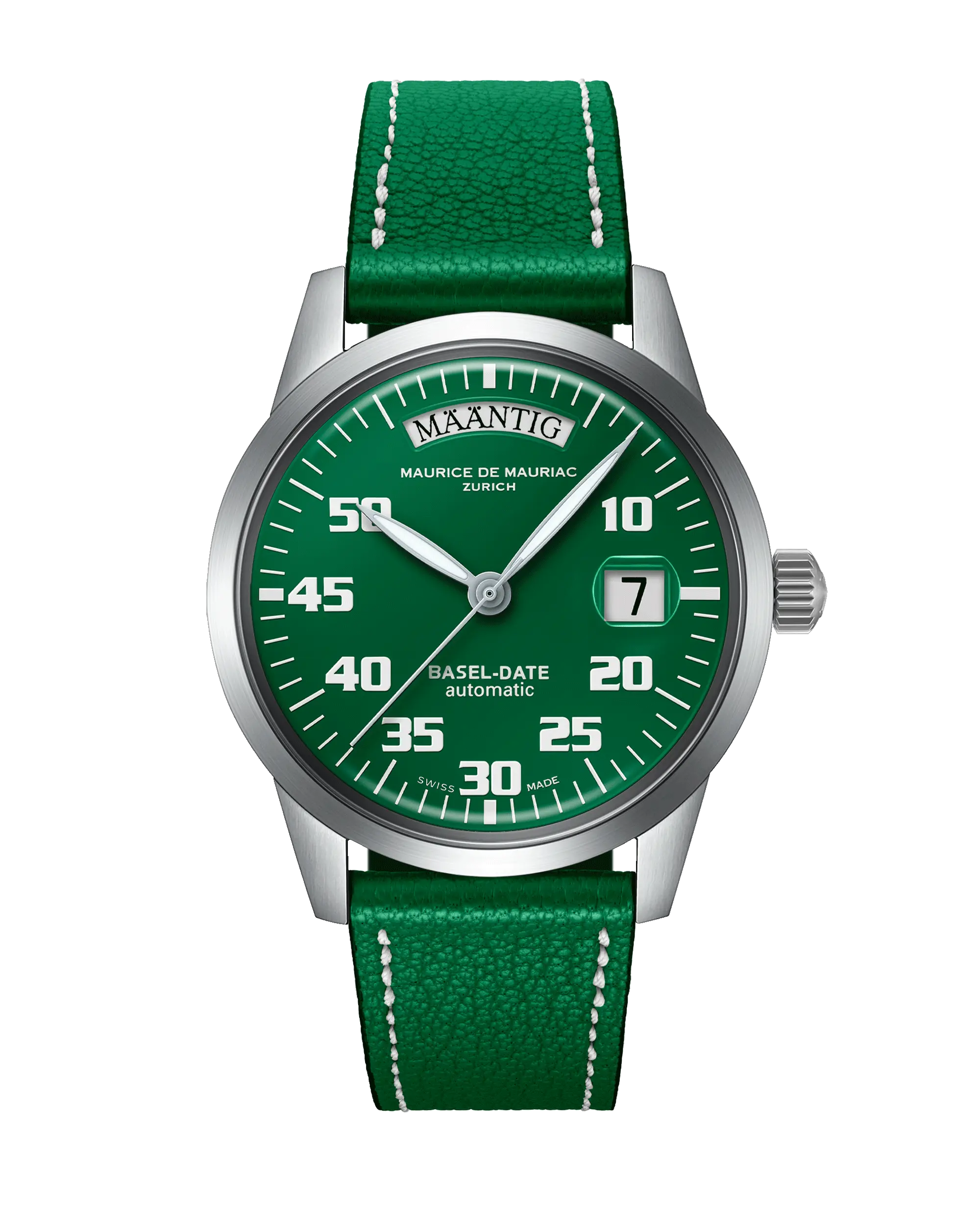 Automatic Modern: „Basel Date“ mit Lederband