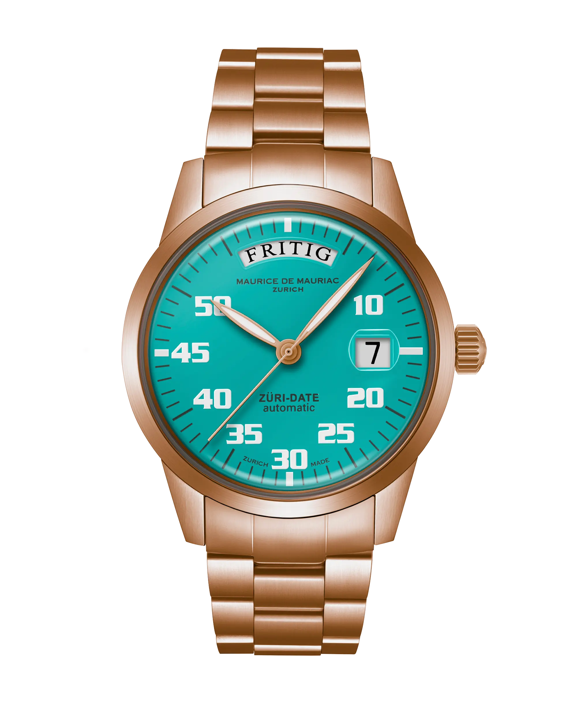 Automatic Modern: „Züri Date“ Bronze Türkis